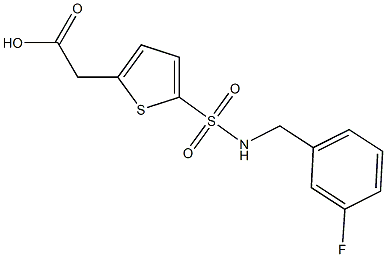 2-(5-{[(3-fluorophenyl)methyl]sulfamoyl}thiophen-2-yl)acetic acid