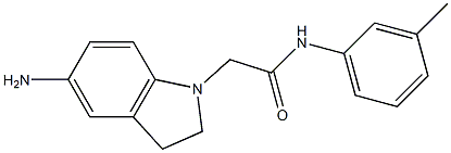 2-(5-amino-2,3-dihydro-1H-indol-1-yl)-N-(3-methylphenyl)acetamide Structure