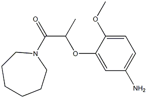 2-(5-amino-2-methoxyphenoxy)-1-(azepan-1-yl)propan-1-one,,结构式