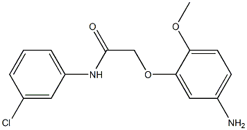 2-(5-amino-2-methoxyphenoxy)-N-(3-chlorophenyl)acetamide 结构式