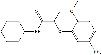 2-(5-amino-2-methoxyphenoxy)-N-cyclohexylpropanamide Struktur