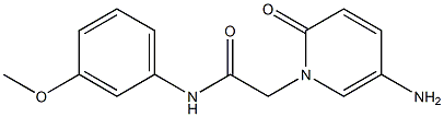 2-(5-amino-2-oxo-1,2-dihydropyridin-1-yl)-N-(3-methoxyphenyl)acetamide,,结构式