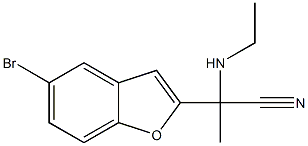 2-(5-bromo-1-benzofuran-2-yl)-2-(ethylamino)propanenitrile,,结构式