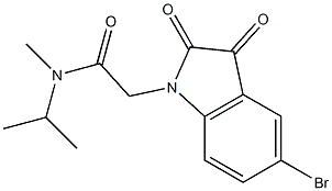 2-(5-bromo-2,3-dioxo-2,3-dihydro-1H-indol-1-yl)-N-methyl-N-(propan-2-yl)acetamide 结构式