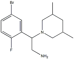2-(5-bromo-2-fluorophenyl)-2-(3,5-dimethylpiperidin-1-yl)ethanamine