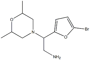 2-(5-bromo-2-furyl)-2-(2,6-dimethylmorpholin-4-yl)ethanamine Structure