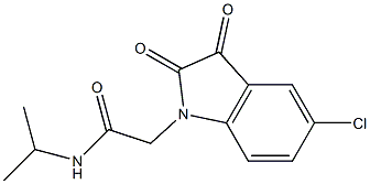 2-(5-chloro-2,3-dioxo-2,3-dihydro-1H-indol-1-yl)-N-(propan-2-yl)acetamide,,结构式
