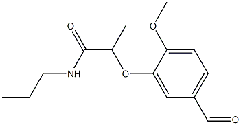 2-(5-formyl-2-methoxyphenoxy)-N-propylpropanamide Structure