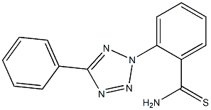 2-(5-phenyl-2H-1,2,3,4-tetrazol-2-yl)benzene-1-carbothioamide Struktur