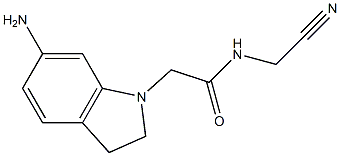 2-(6-amino-2,3-dihydro-1H-indol-1-yl)-N-(cyanomethyl)acetamide Structure