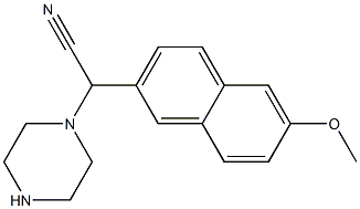 2-(6-methoxynaphthalen-2-yl)-2-(piperazin-1-yl)acetonitrile Structure