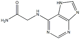 2-(7H-purin-6-ylamino)acetamide,,结构式