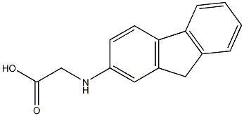 2-(9H-fluoren-2-ylamino)acetic acid Struktur