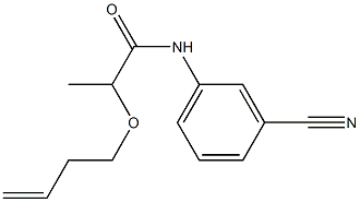 2-(but-3-en-1-yloxy)-N-(3-cyanophenyl)propanamide Structure