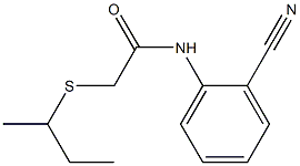 2-(butan-2-ylsulfanyl)-N-(2-cyanophenyl)acetamide 化学構造式