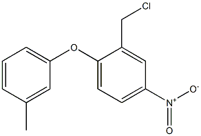 2-(chloromethyl)-1-(3-methylphenoxy)-4-nitrobenzene,,结构式