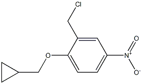2-(chloromethyl)-1-(cyclopropylmethoxy)-4-nitrobenzene Struktur