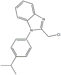 2-(chloromethyl)-1-[4-(propan-2-yl)phenyl]-1H-1,3-benzodiazole 结构式
