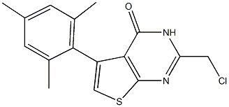 2-(chloromethyl)-5-(2,4,6-trimethylphenyl)-3H,4H-thieno[2,3-d]pyrimidin-4-one 化学構造式