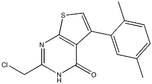 2-(chloromethyl)-5-(2,5-dimethylphenyl)-3H,4H-thieno[2,3-d]pyrimidin-4-one 化学構造式