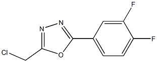 2-(chloromethyl)-5-(3,4-difluorophenyl)-1,3,4-oxadiazole,,结构式