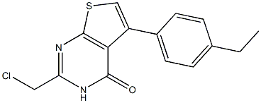 2-(chloromethyl)-5-(4-ethylphenyl)-3H,4H-thieno[2,3-d]pyrimidin-4-one Structure