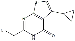 2-(chloromethyl)-5-cyclopropyl-3H,4H-thieno[2,3-d]pyrimidin-4-one Structure