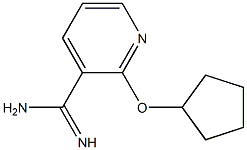 2-(cyclopentyloxy)pyridine-3-carboximidamide,,结构式