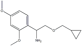 2-(cyclopropylmethoxy)-1-(2,4-dimethoxyphenyl)ethan-1-amine Struktur