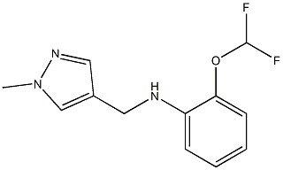 2-(difluoromethoxy)-N-[(1-methyl-1H-pyrazol-4-yl)methyl]aniline Struktur