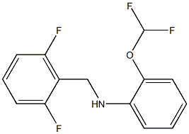 2-(difluoromethoxy)-N-[(2,6-difluorophenyl)methyl]aniline,,结构式