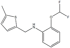 2-(difluoromethoxy)-N-[(5-methylthiophen-2-yl)methyl]aniline,,结构式