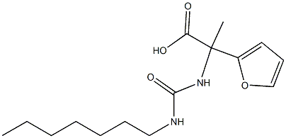 2-(furan-2-yl)-2-[(heptylcarbamoyl)amino]propanoic acid Structure