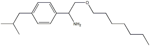 2-(heptyloxy)-1-[4-(2-methylpropyl)phenyl]ethan-1-amine,,结构式