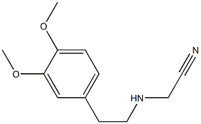 2-{[2-(3,4-dimethoxyphenyl)ethyl]amino}acetonitrile,,结构式