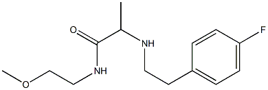 2-{[2-(4-fluorophenyl)ethyl]amino}-N-(2-methoxyethyl)propanamide 化学構造式