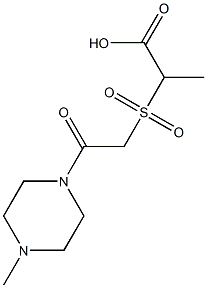 2-{[2-(4-methylpiperazin-1-yl)-2-oxoethane]sulfonyl}propanoic acid,,结构式