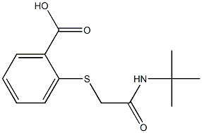 2-{[2-(tert-butylamino)-2-oxoethyl]thio}benzoic acid 化学構造式