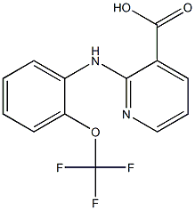 2-{[2-(trifluoromethoxy)phenyl]amino}pyridine-3-carboxylic acid,,结构式