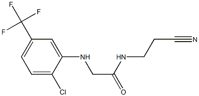 2-{[2-chloro-5-(trifluoromethyl)phenyl]amino}-N-(2-cyanoethyl)acetamide 化学構造式