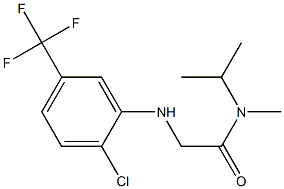2-{[2-chloro-5-(trifluoromethyl)phenyl]amino}-N-methyl-N-(propan-2-yl)acetamide Struktur