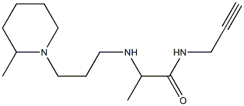 2-{[3-(2-methylpiperidin-1-yl)propyl]amino}-N-(prop-2-yn-1-yl)propanamide,,结构式