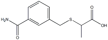2-{[3-(aminocarbonyl)benzyl]thio}propanoic acid Struktur