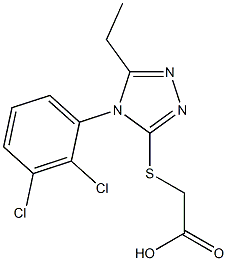 2-{[4-(2,3-dichlorophenyl)-5-ethyl-4H-1,2,4-triazol-3-yl]sulfanyl}acetic acid Structure