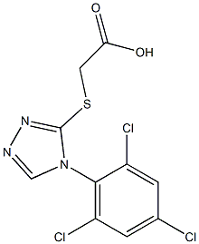  2-{[4-(2,4,6-trichlorophenyl)-4H-1,2,4-triazol-3-yl]sulfanyl}acetic acid