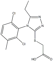 2-{[4-(2,6-dichloro-3-methylphenyl)-5-ethyl-4H-1,2,4-triazol-3-yl]sulfanyl}acetic acid Structure