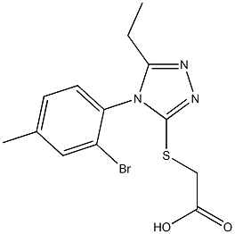 2-{[4-(2-bromo-4-methylphenyl)-5-ethyl-4H-1,2,4-triazol-3-yl]sulfanyl}acetic acid