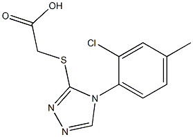 2-{[4-(2-chloro-4-methylphenyl)-4H-1,2,4-triazol-3-yl]sulfanyl}acetic acid 化学構造式