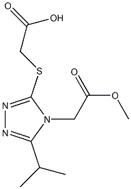 2-{[4-(2-methoxy-2-oxoethyl)-5-(propan-2-yl)-4H-1,2,4-triazol-3-yl]sulfanyl}acetic acid Structure