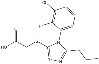  2-{[4-(3-chloro-2-fluorophenyl)-5-propyl-4H-1,2,4-triazol-3-yl]sulfanyl}acetic acid